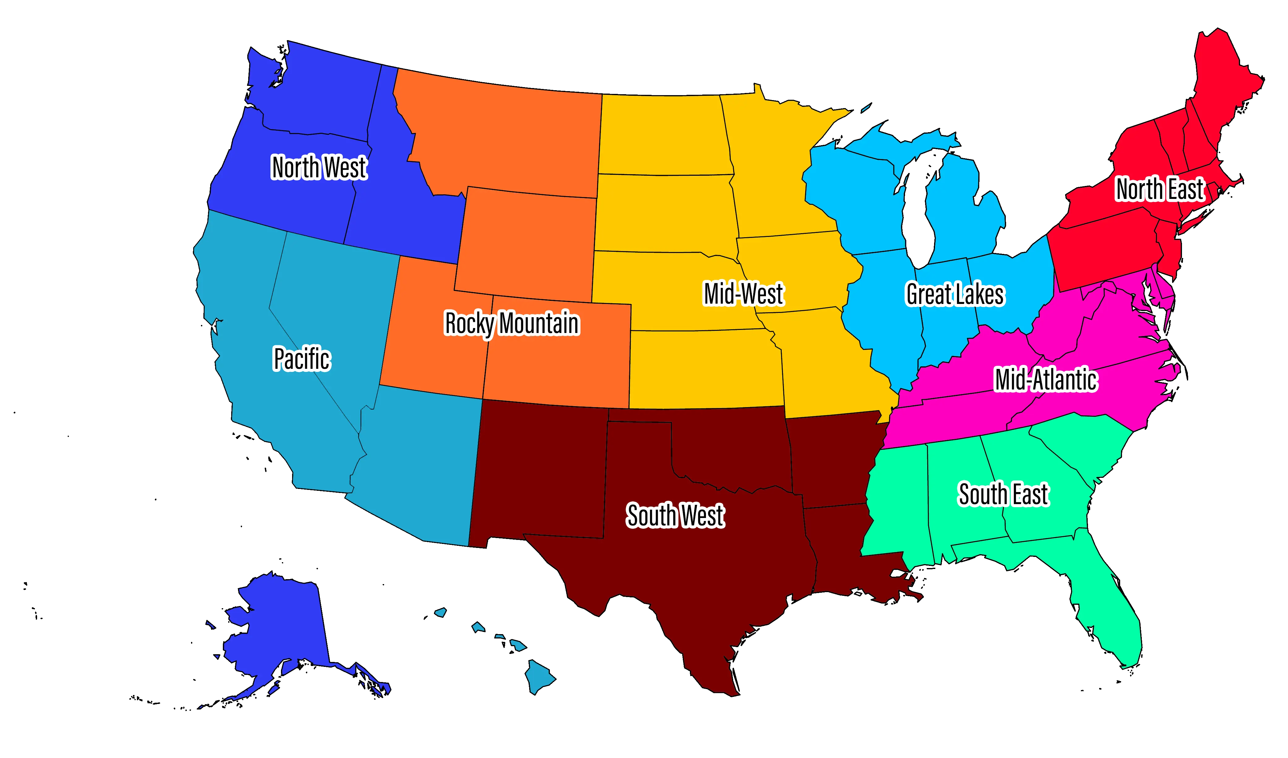 Regions of the CEN
